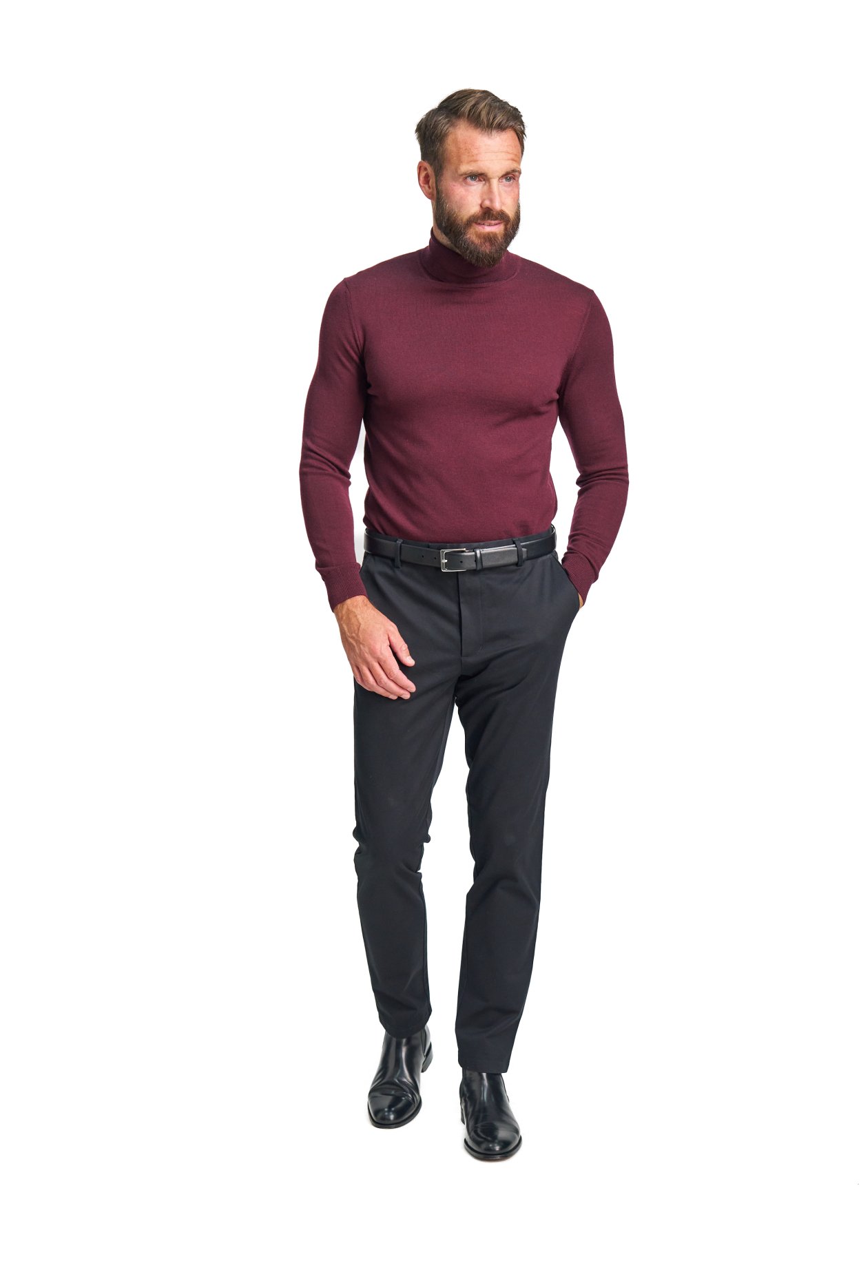 Burgundy merino rolák Hoxton