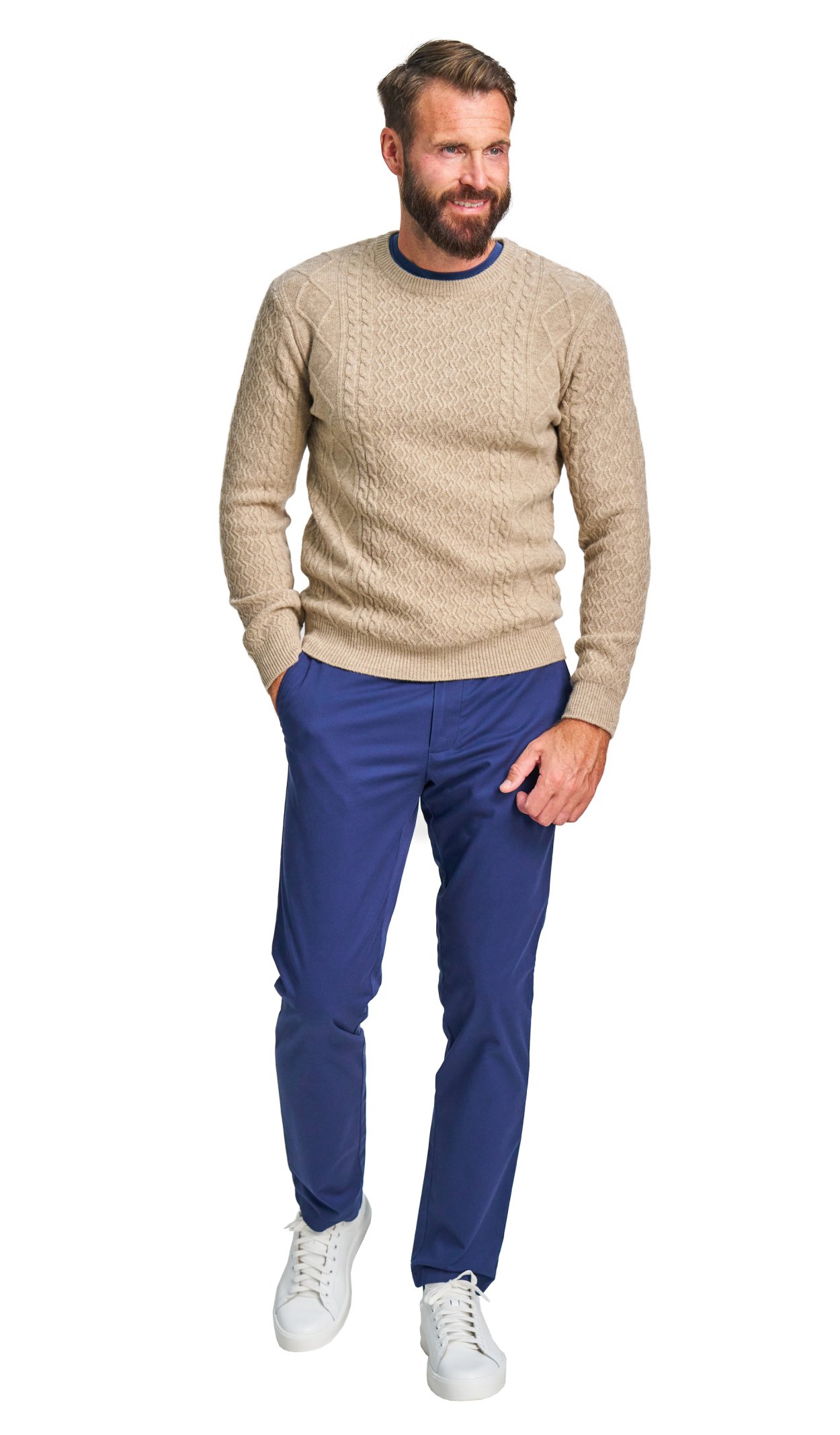 Béžový vlněný svetr Elgin