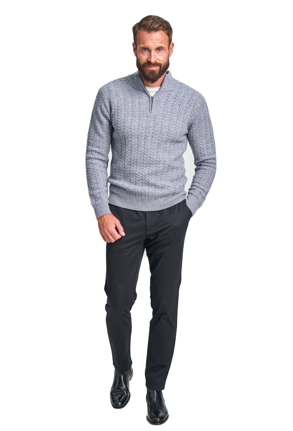 Šedý vlněný svetr Kirkwall