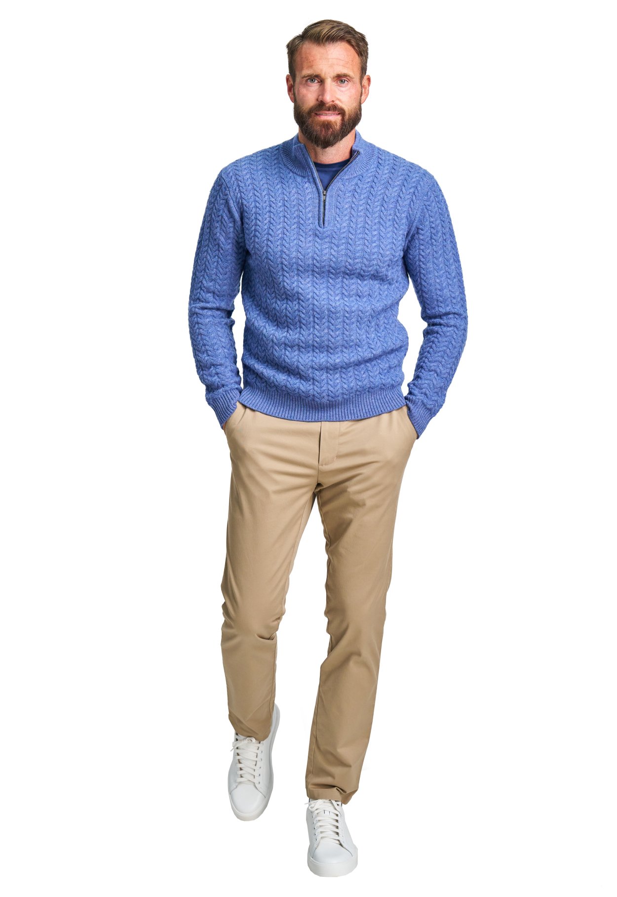 Modrý vlněný svetr Kirkwall