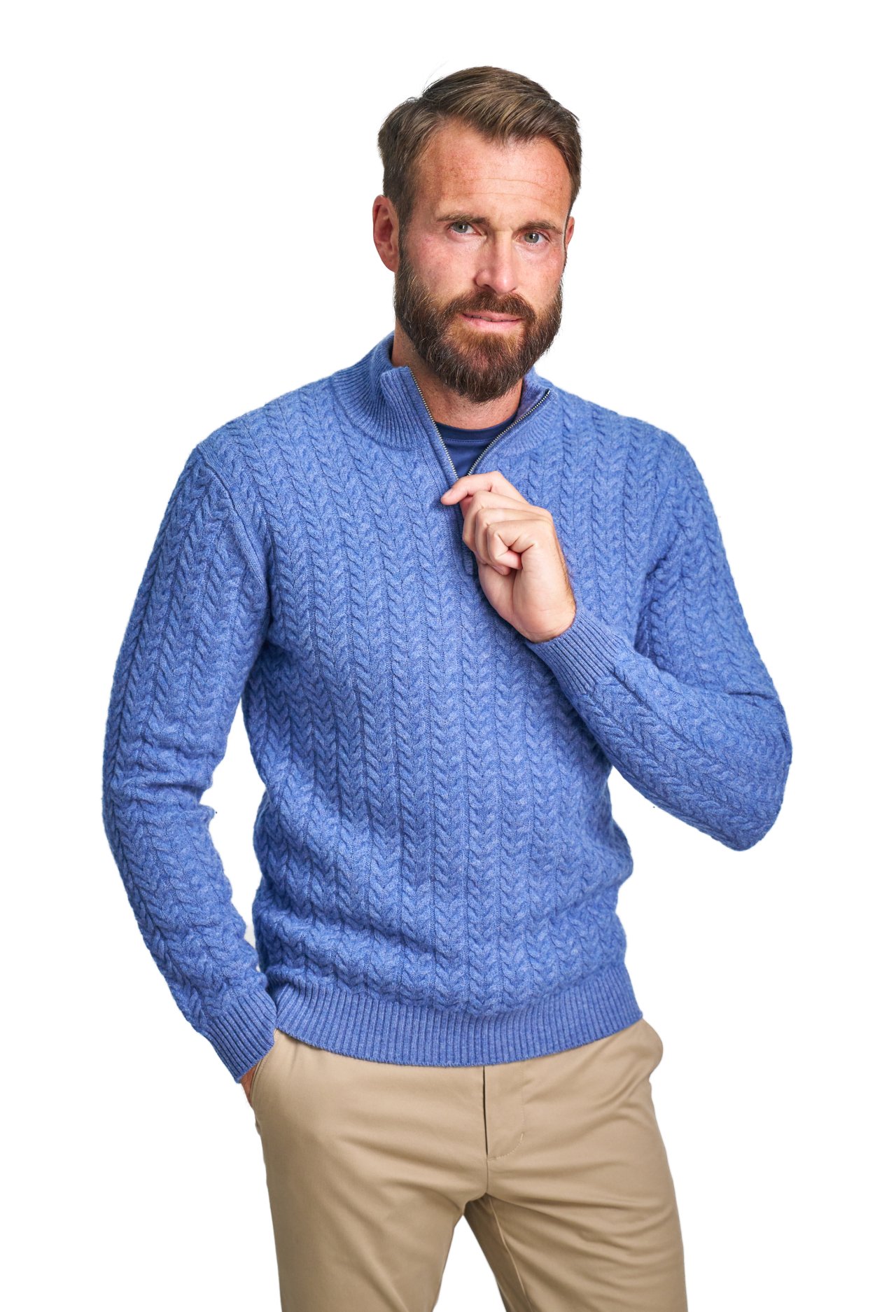 Modrý vlněný svetr Kirkwall