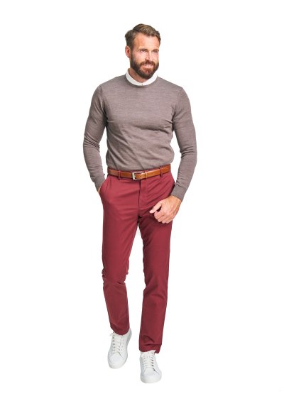 Hnědý merino svetr Hampstead