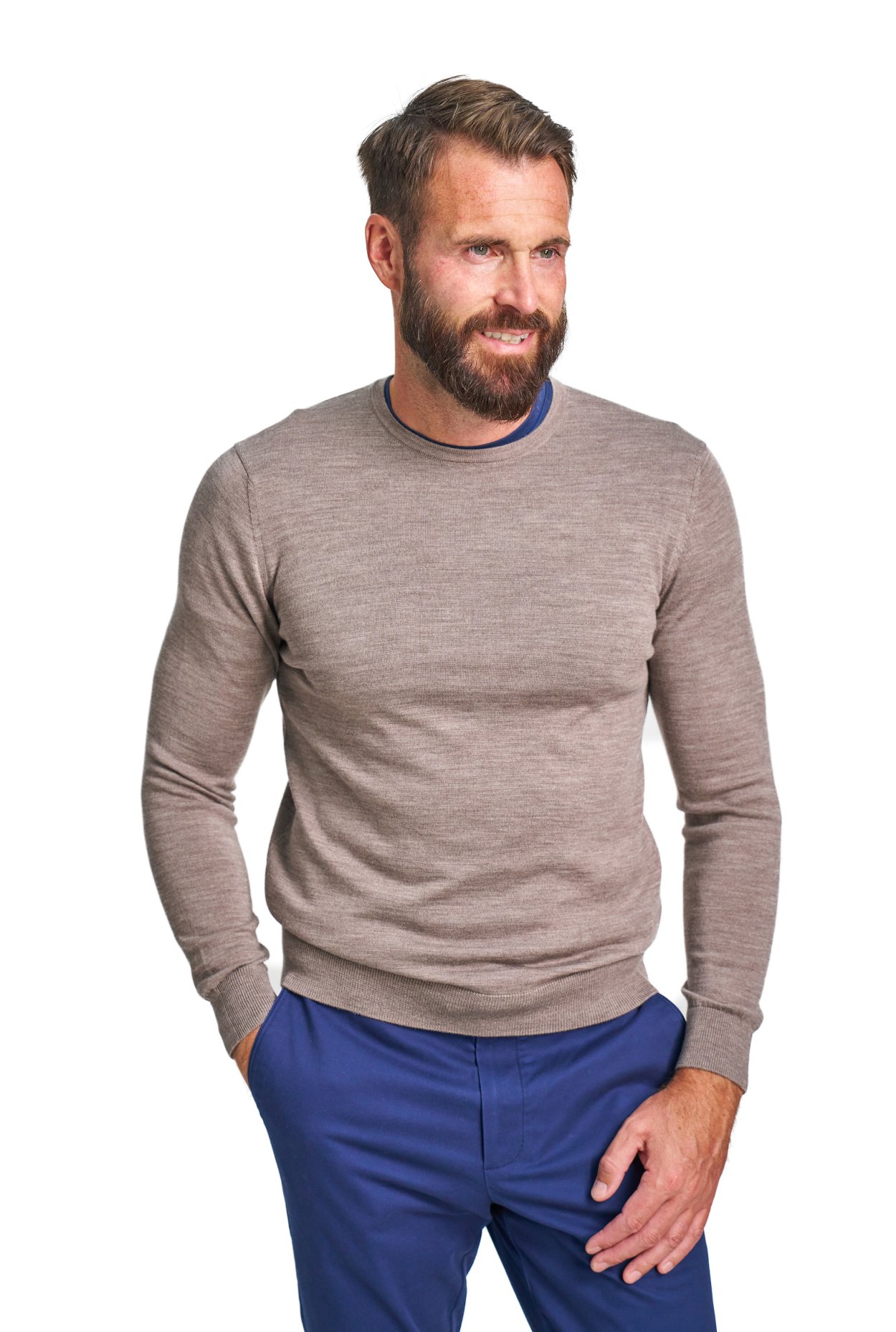 Béžový merino svetr Hampstead