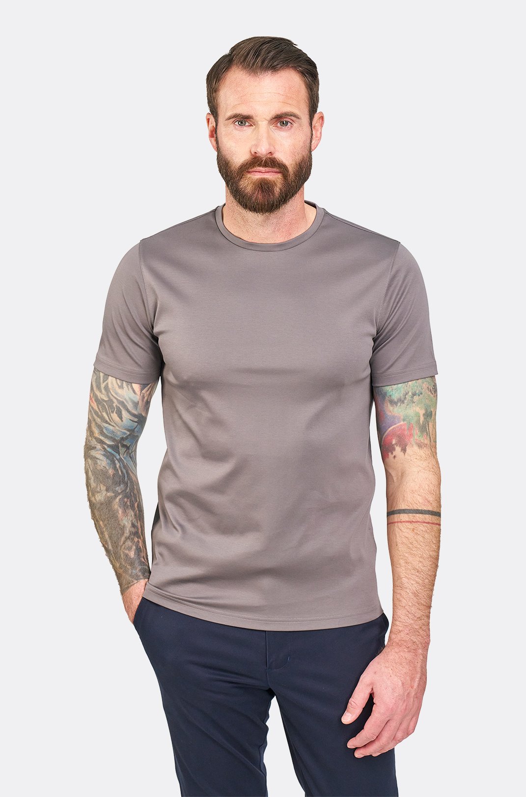 Šedé bavlněné tričko