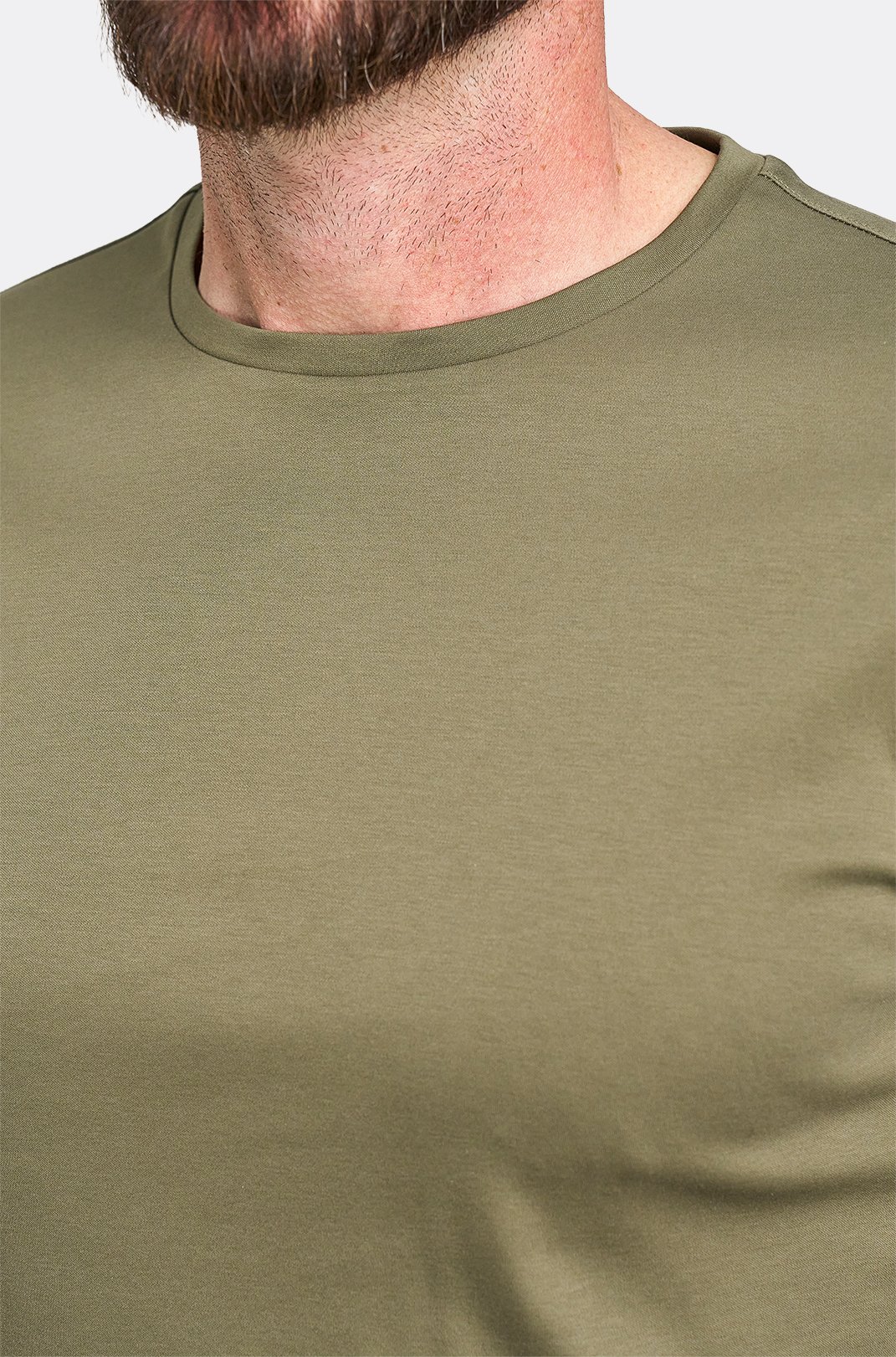 Olivové bavlněné tričko