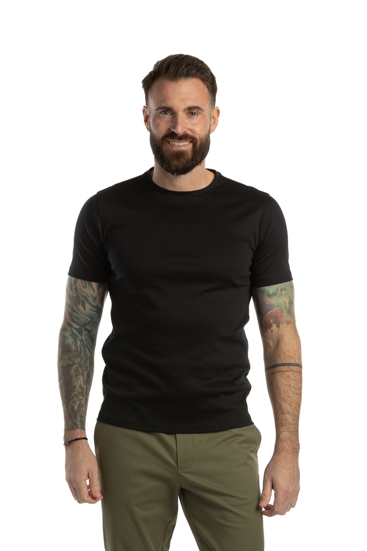 Černé bavlněné tričko