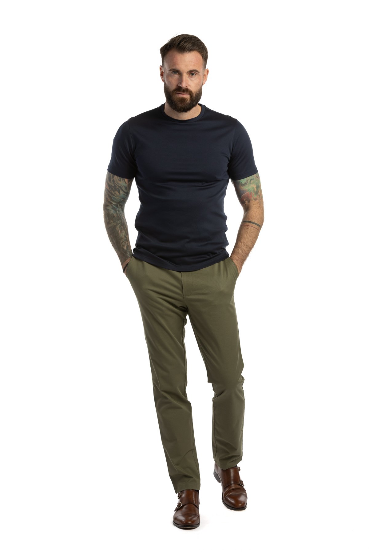 Tmavě modré bavlněné tričko