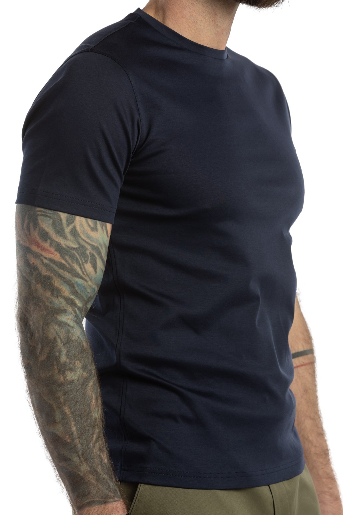 Tmavě modré bavlněné tričko