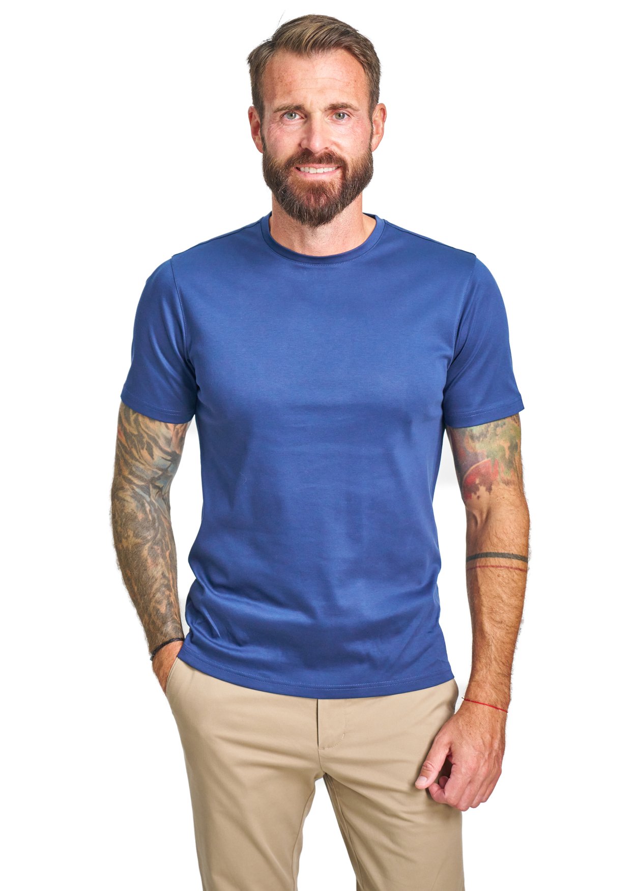 Modré bavlněné tričko