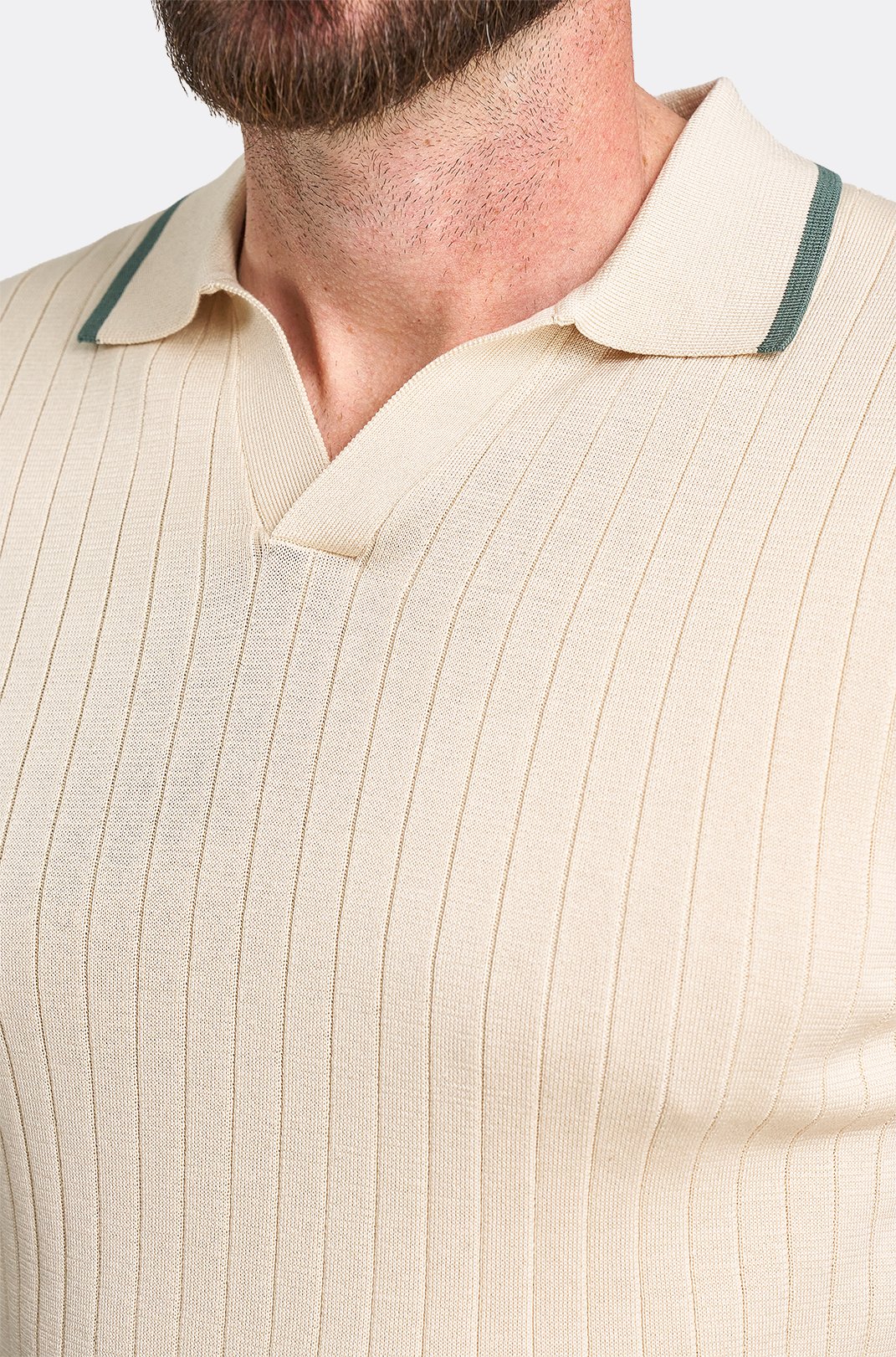 Krémové bavlněné polo tričko Atrani